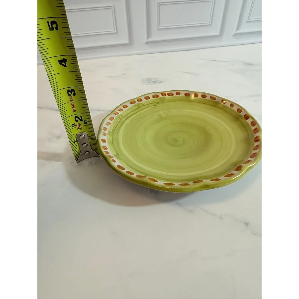 Ceramica Solimene Vietri Positano CAS Yellow‎ Chicken Saucer for Flat Coffee Cup